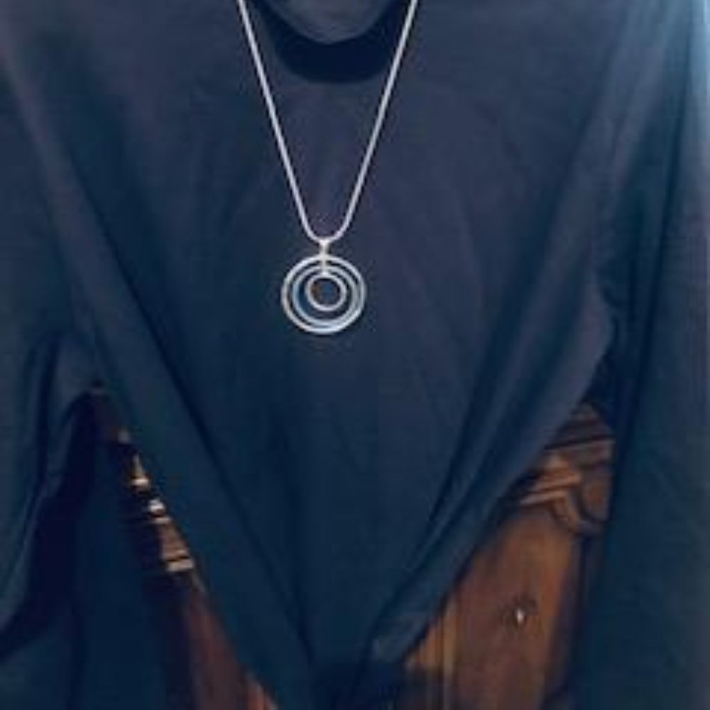 Navy Blue Long Sleeve Mock Turtleneck Top